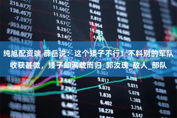 纯旭配资端 薛岳说：这个矮子不行！不料别的军队收获甚微，矮子却满载而归_郭汝瑰_敌人_部队