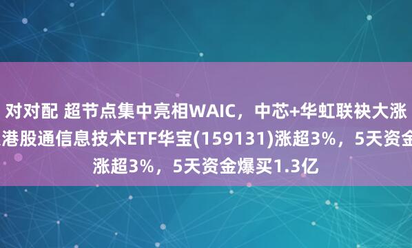 对对配 超节点集中亮相WAIC，中芯+华虹联袂大涨！规模最大港股通信息技术ETF华宝(159131)涨超3%，5天资金爆买1.3亿